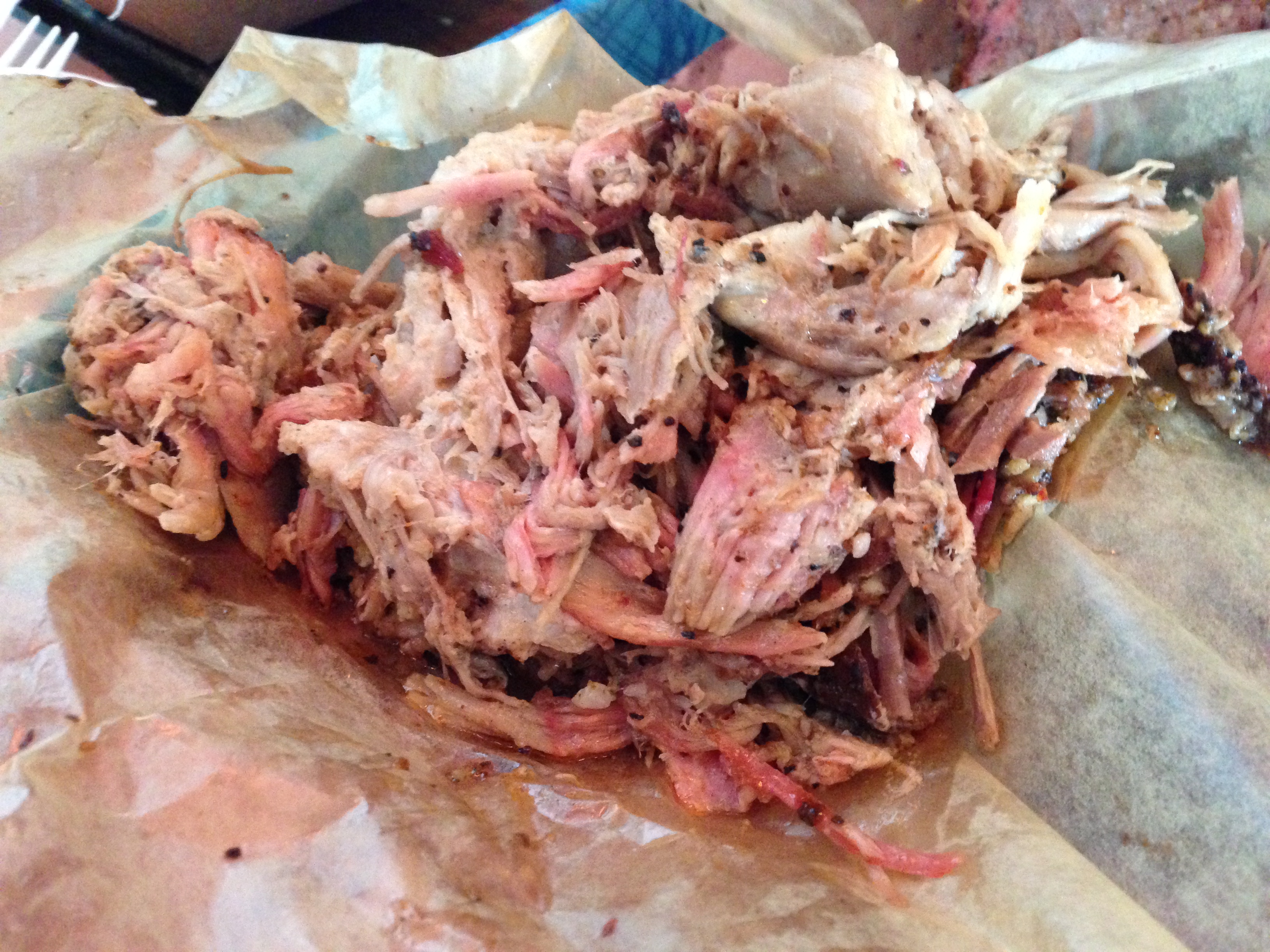 Pulled pork — tender, shredded, smoky