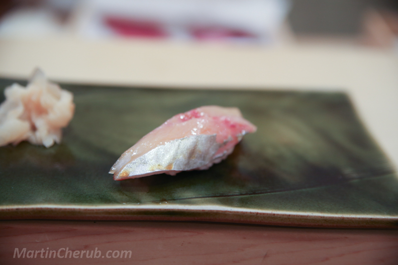 Nigiri on banana leaf