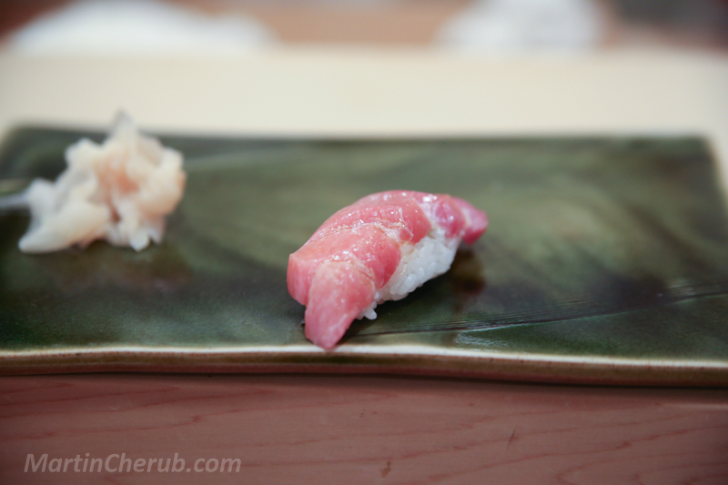 Oo-toro — pale pink, heavily marbled, impossibly rich