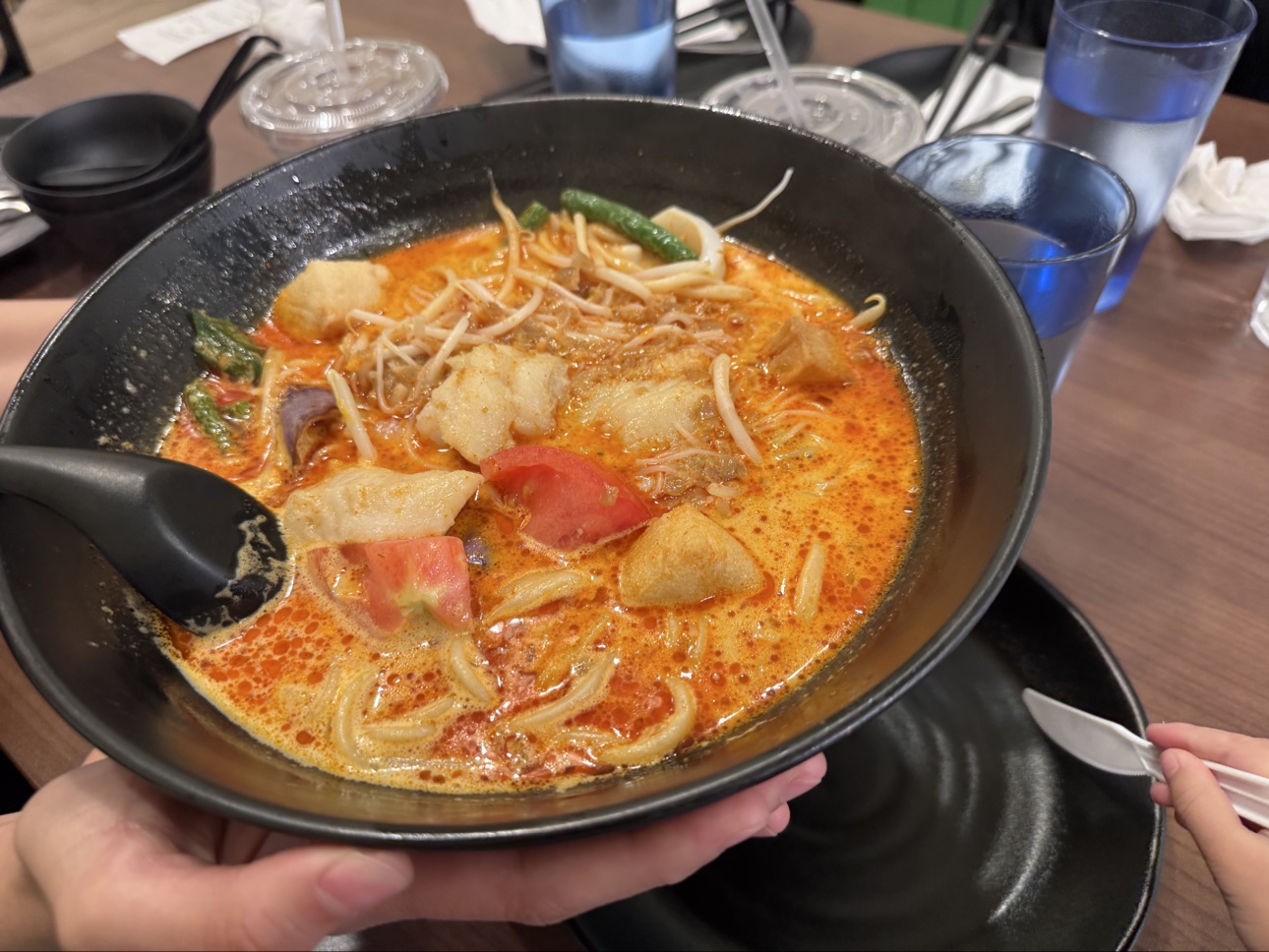 Curry laksa with seafood
