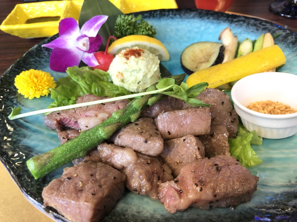 A5 wagyu beef steak closeup