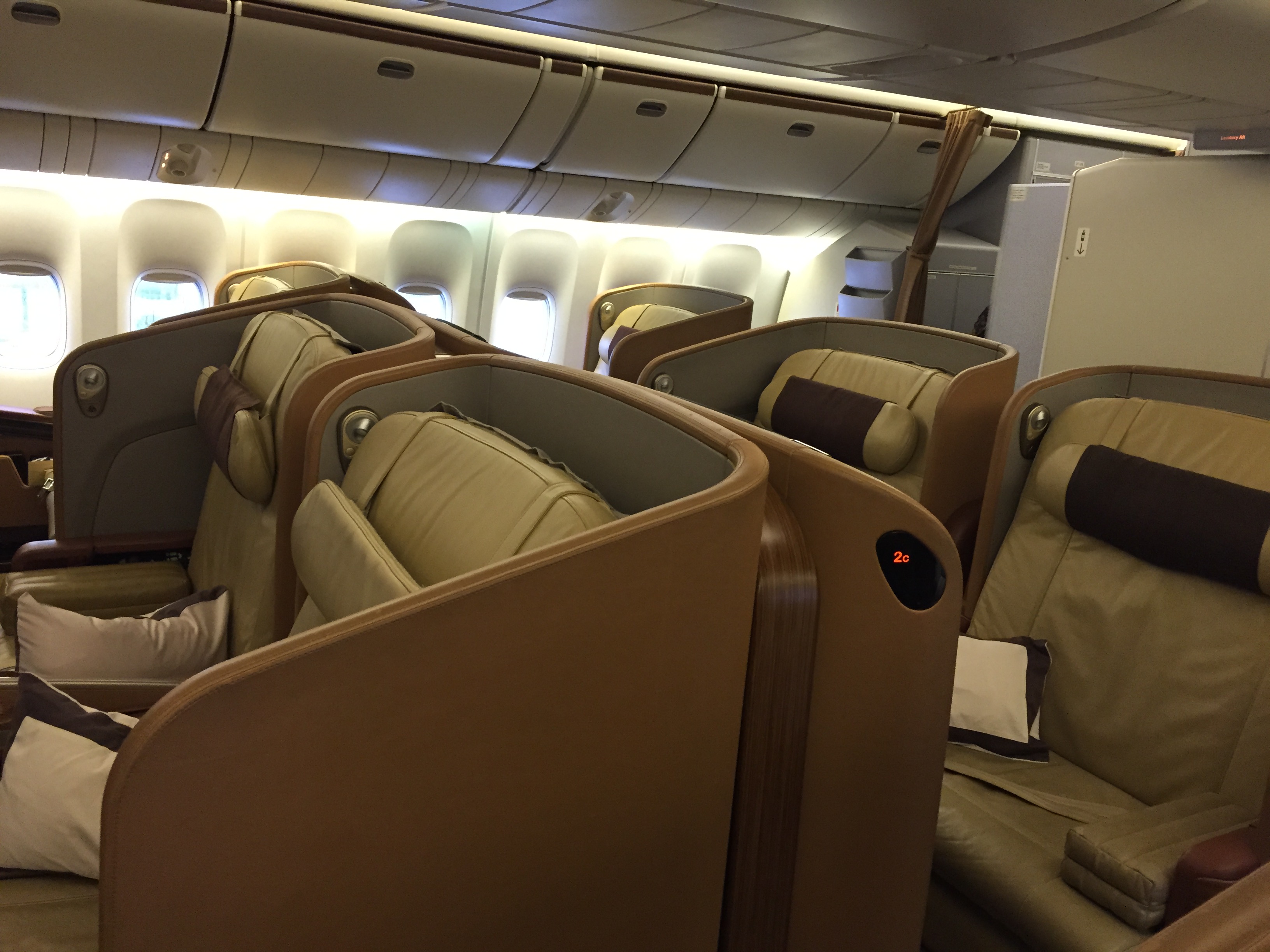 First Class cabin on the short hop