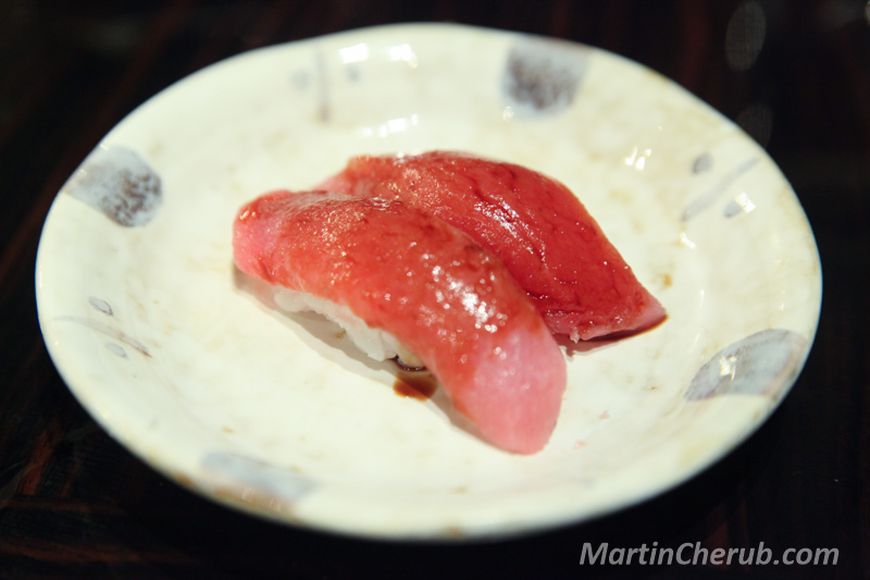 Toro nigiri — fatty tuna