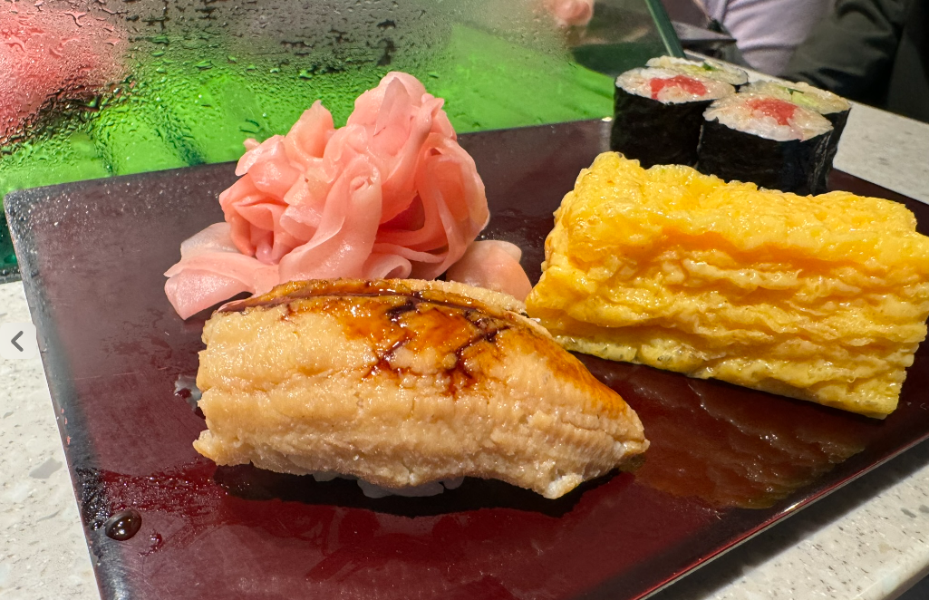Anago nigiri with tamagoyaki
